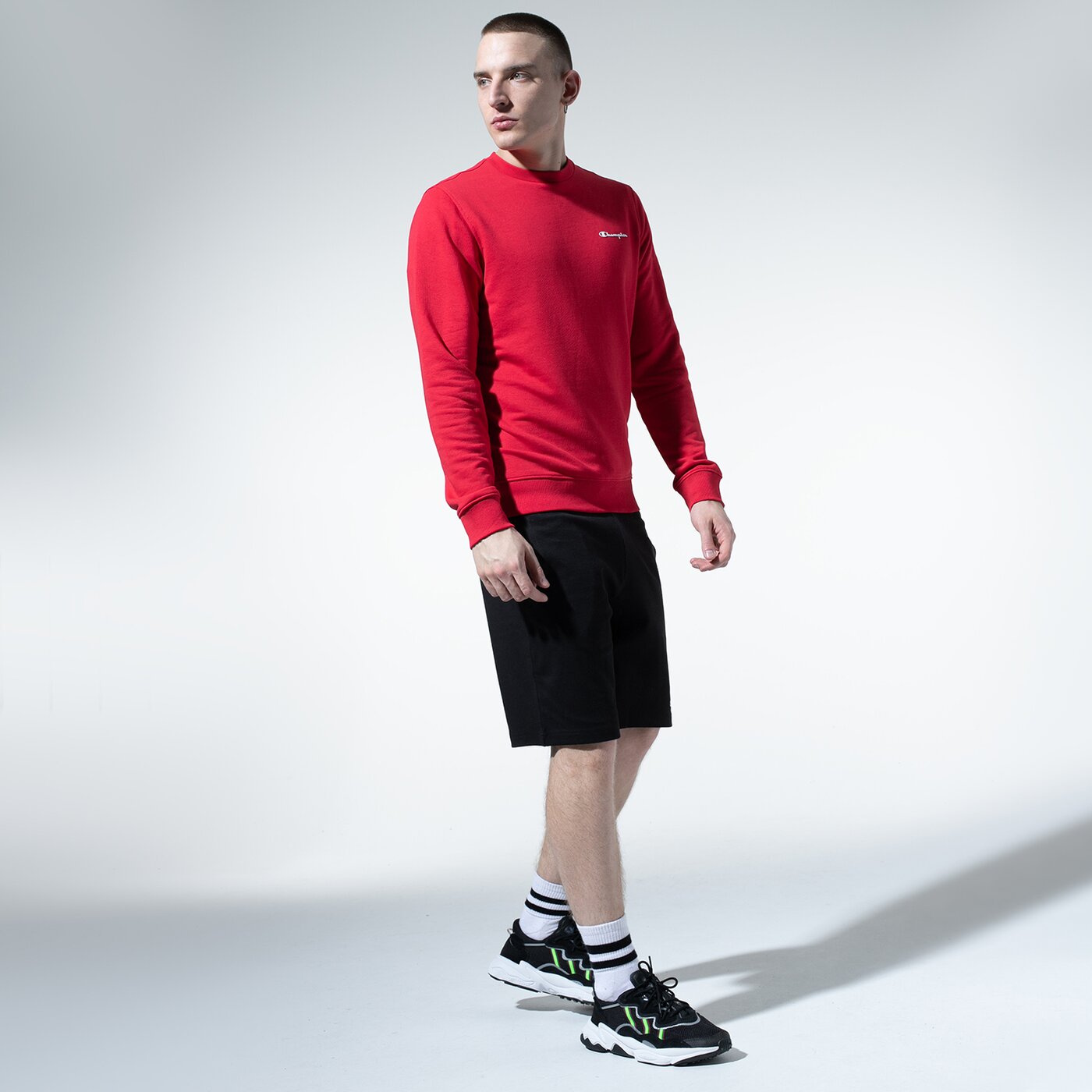 Мъжки суичър CHAMPION СУИТЧЪР BASIC CREWNECK 215493rs001 цвят червен