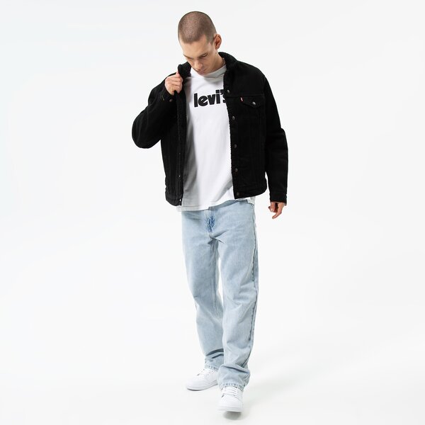 Мъжко преходно яке LEVI'S ЯКЕ TYPE 3 SHERPA TRUCKER 16365-0100 цвят черен