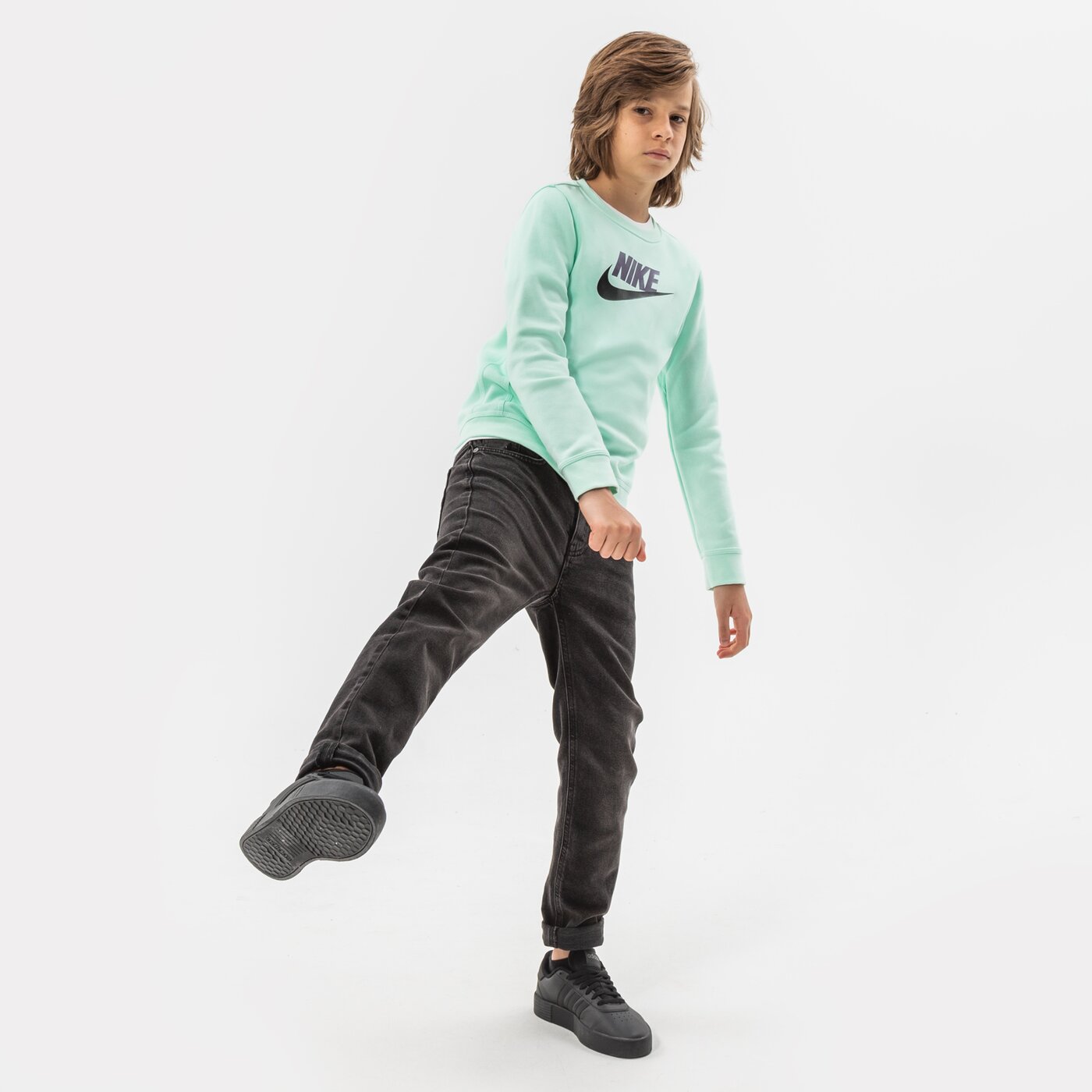 Детски суичър NIKE СУИТЧЪР NIKE SPORTSWEAR CLUB FLEECE BOY cv9297-379 цвят зелен