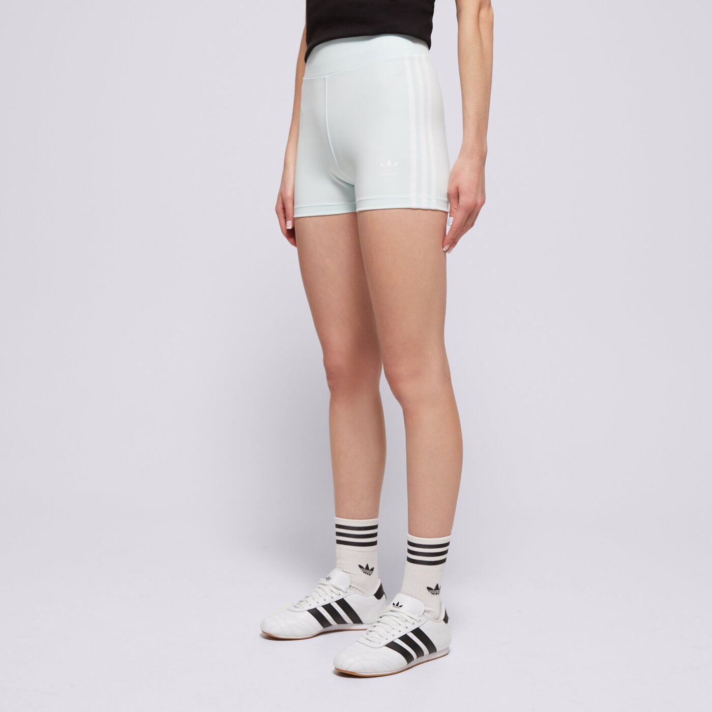 Дамски къси панталони ADIDAS ШОРТИ BOOTY SHORTS hj7906 цвят син