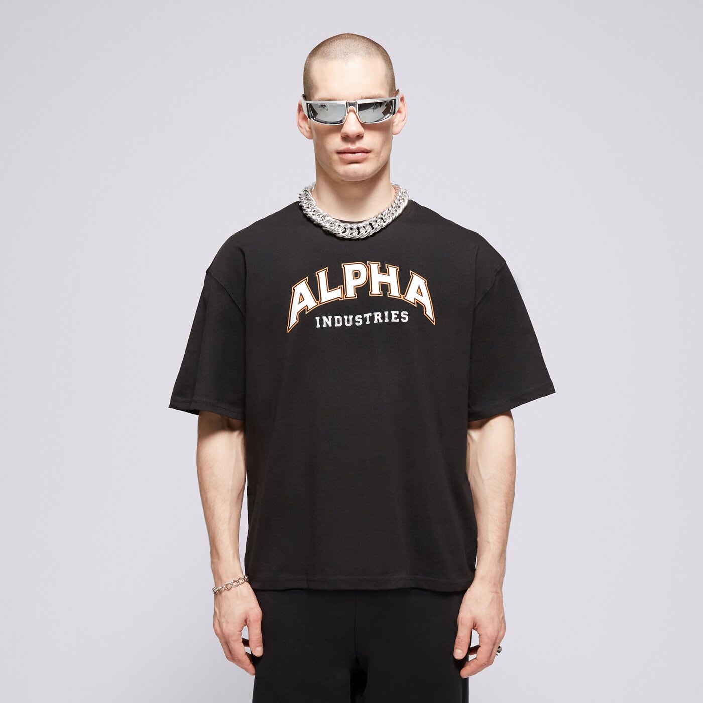 Мъжка тениска ALPHA INDUSTRIES ТЕНИСКА COLLEGE T 14650103 цвят черен