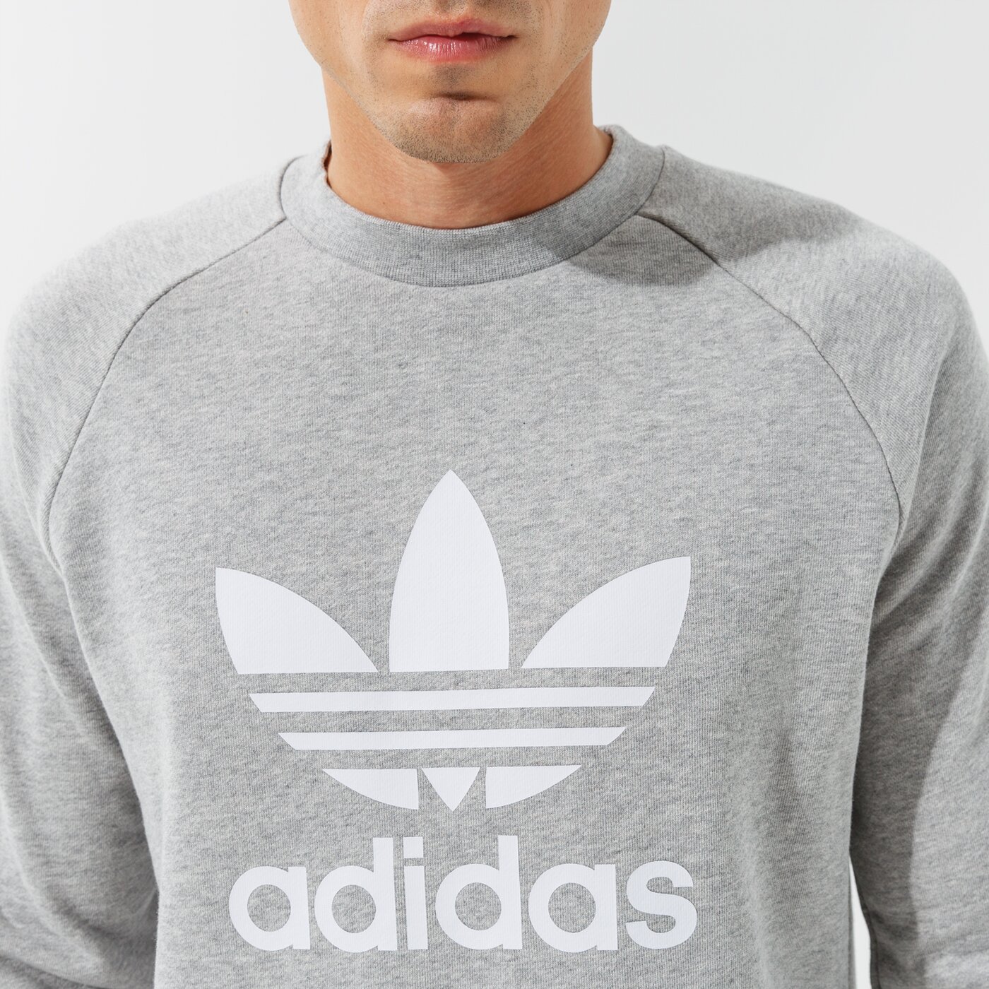 Мъжки суичър ADIDAS СУИТЧЪР TREFOIL CREW h06650 цвят сив