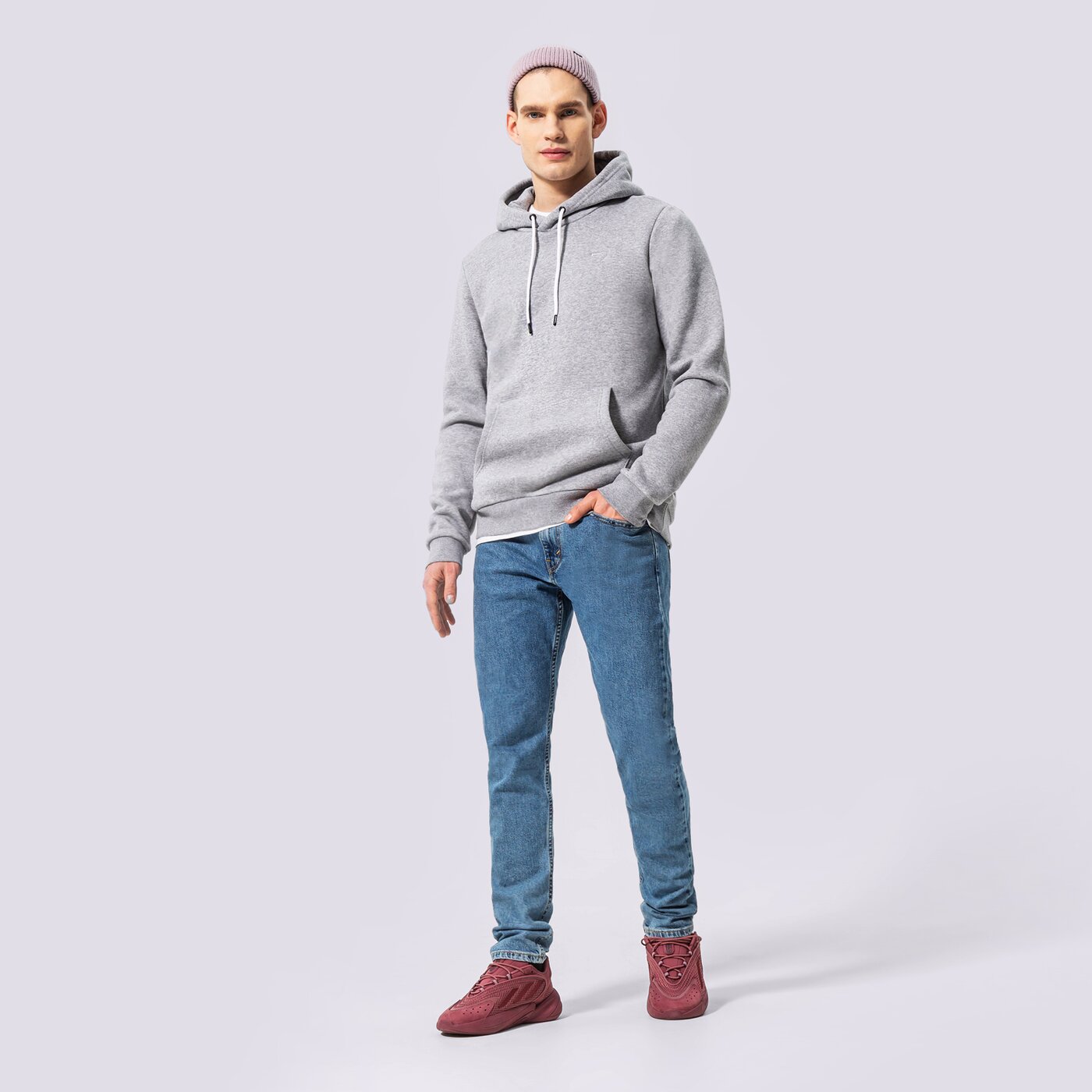 Мъжки суичър CONFRONT СУИТЧЪР С КАЧУЛКА ESSENTIAL cf122blm91002 цвят сив