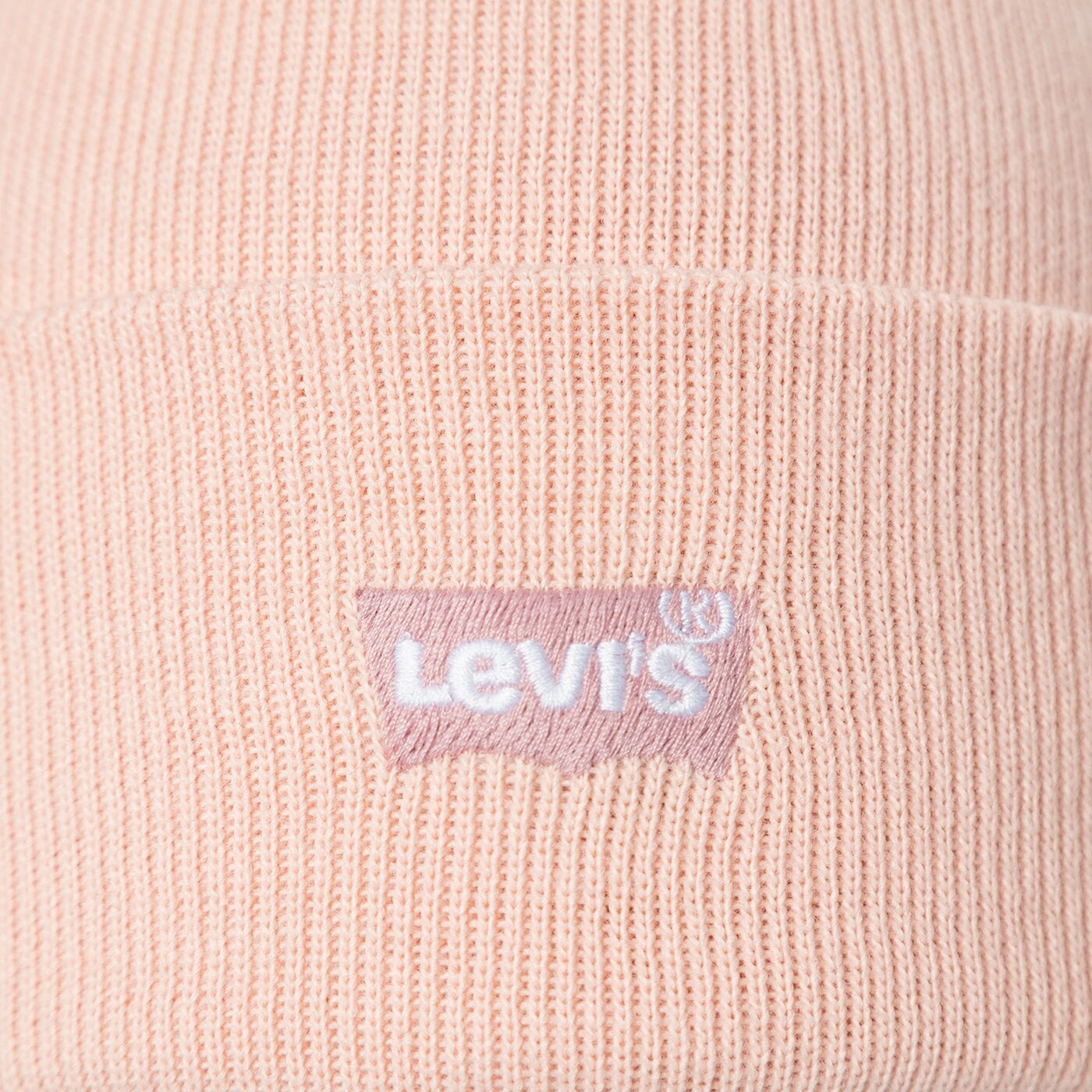 Дамска зимна шапка LEVI'S ШАПКА SLOUCHY BEANIE - TONAL BATWING 38141-0099 цвят розов