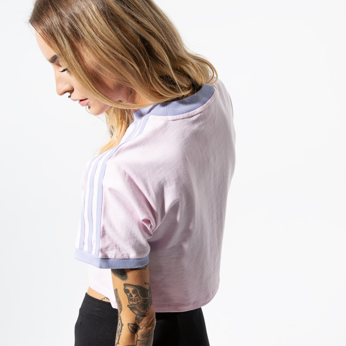 Дамска тениска ADIDAS ТЕНИСКА SS CROPPED TEE PNK dx4241 цвят розов