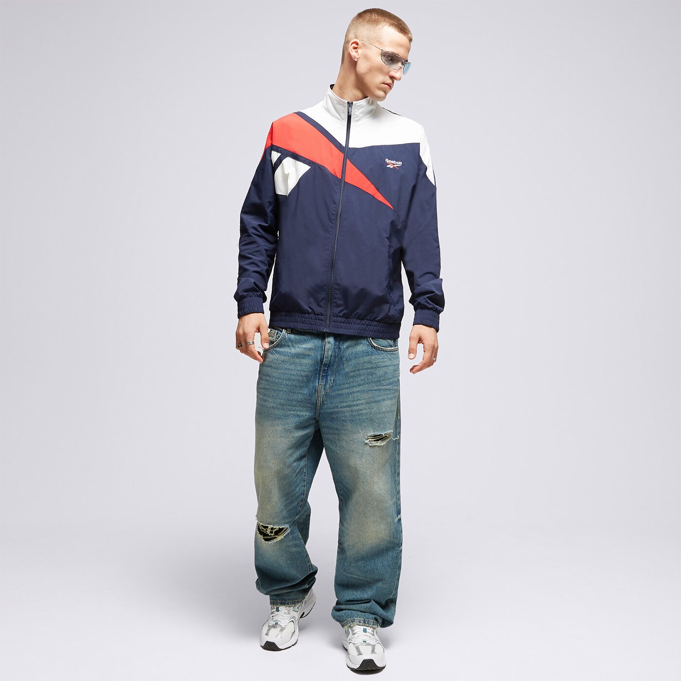 Мъжки суичър REEBOK СУИТЧЪР CL F FR TRACKТОП h54456 цвят тъмносин