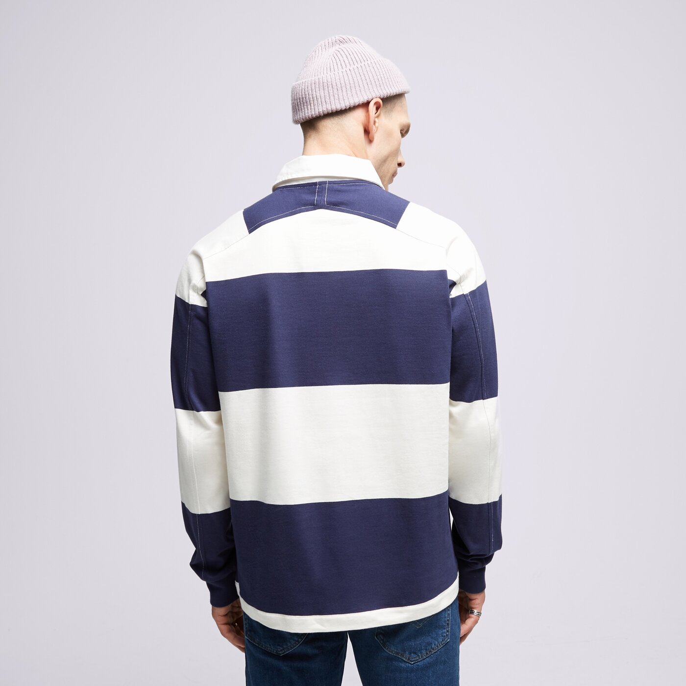 Мъжка тениска CHAMPION ТЕНИСКА STRIPED ТЕНИСКА ТИП ПОЛО 219181bs561 цвят тъмносин