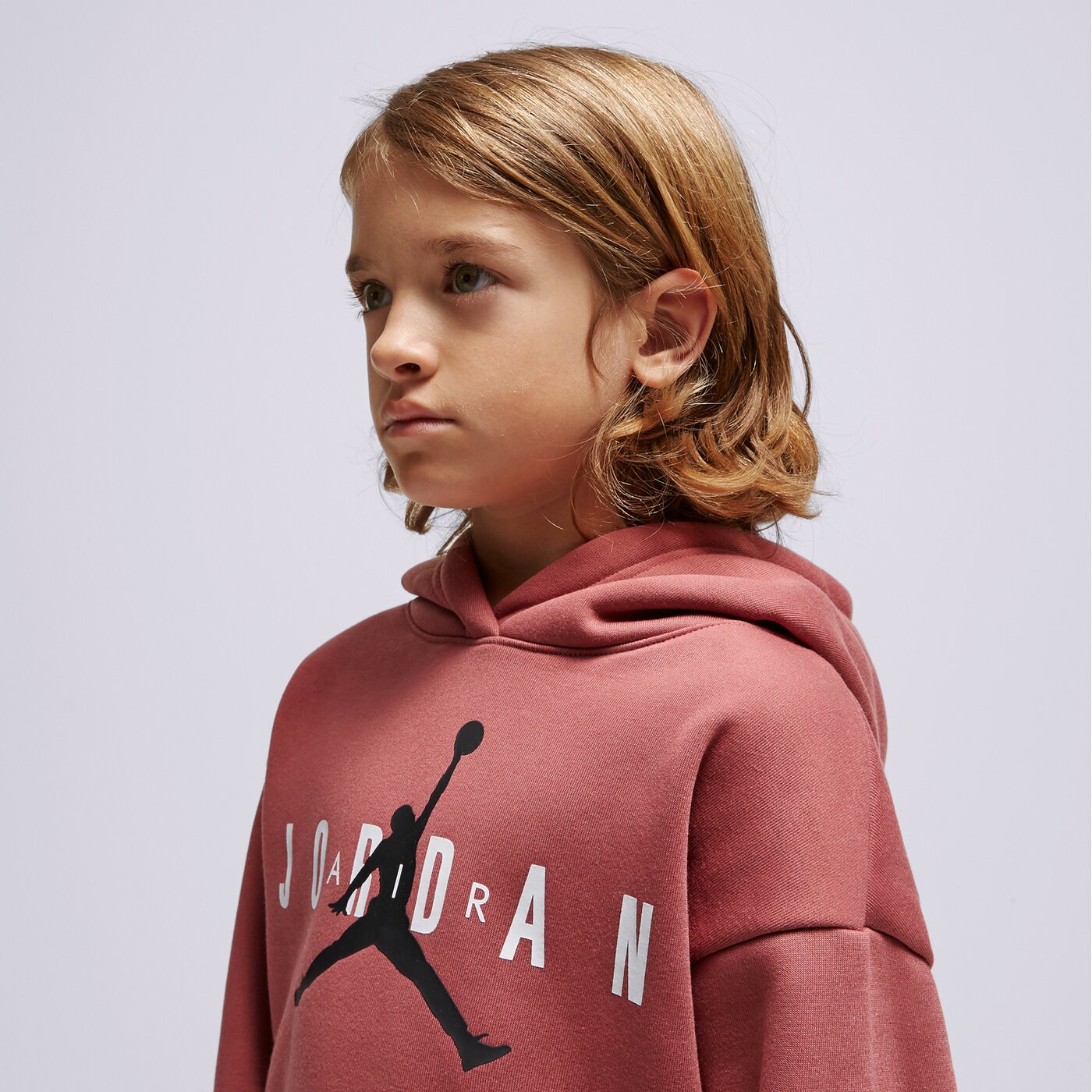 Детски суичър JORDAN СУИТЧЪР С КАЧУЛКА JUMPMAN PO GIRL 45b914p9i цвят розов