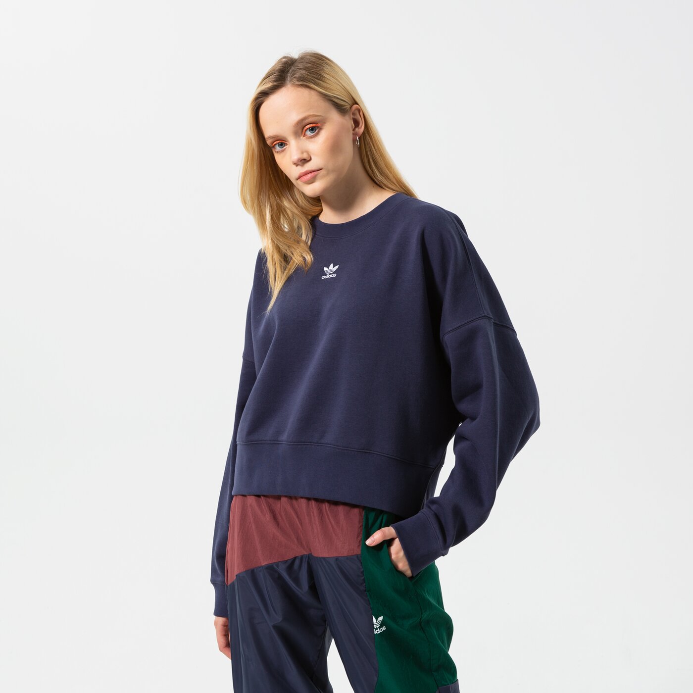 Дамски суичър ADIDAS СУИТЧЪР SWEATSHIRT hf7481 цвят тъмносин