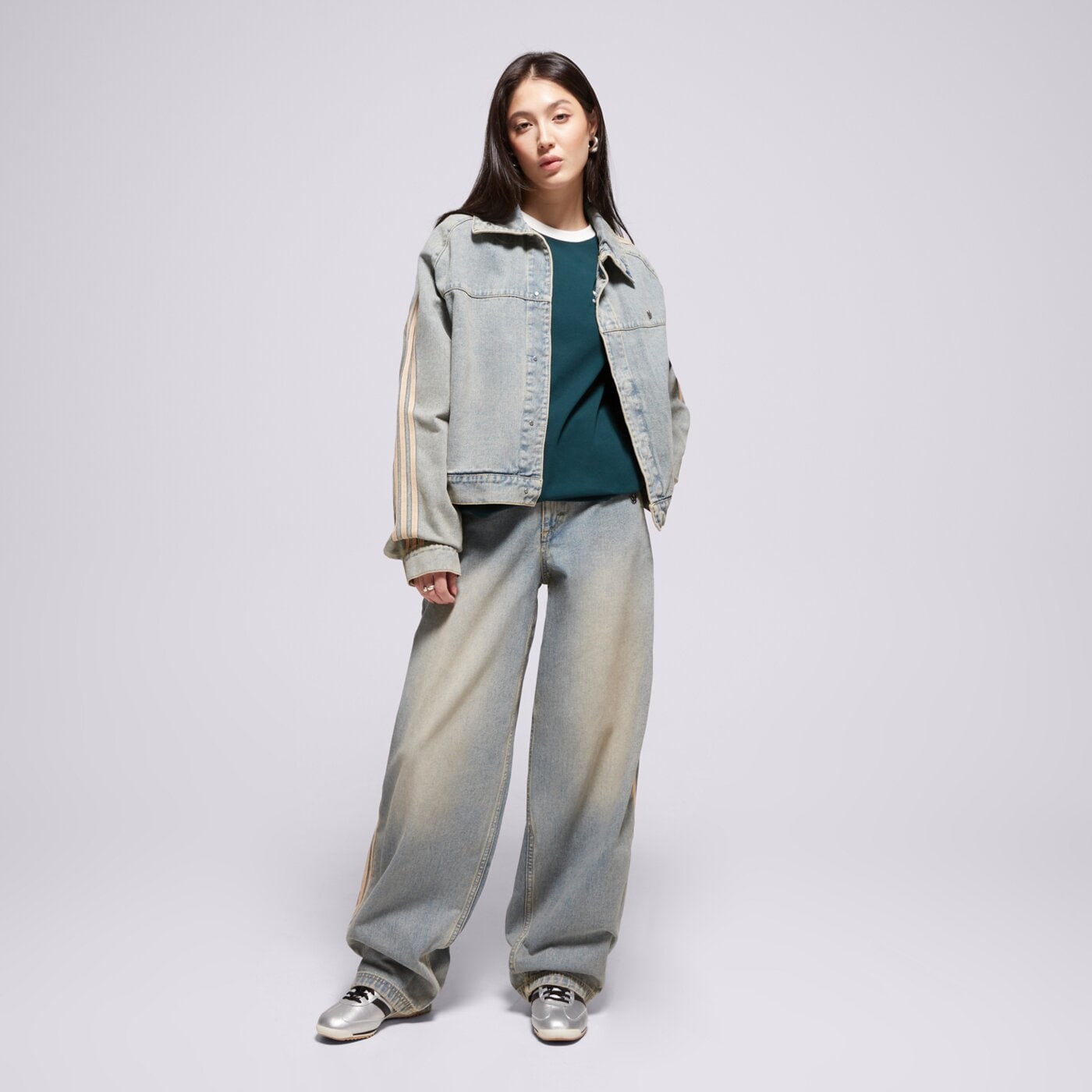 Дамски панталони ADIDAS ПАНТАЛОНИ P ESS DENIM PNT jy2868 цвят син