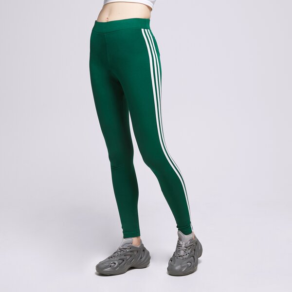 Дамски панталони ADIDAS ПАНТАЛОНИ 3 STRIPES TIGHT ib7385 цвят зелен