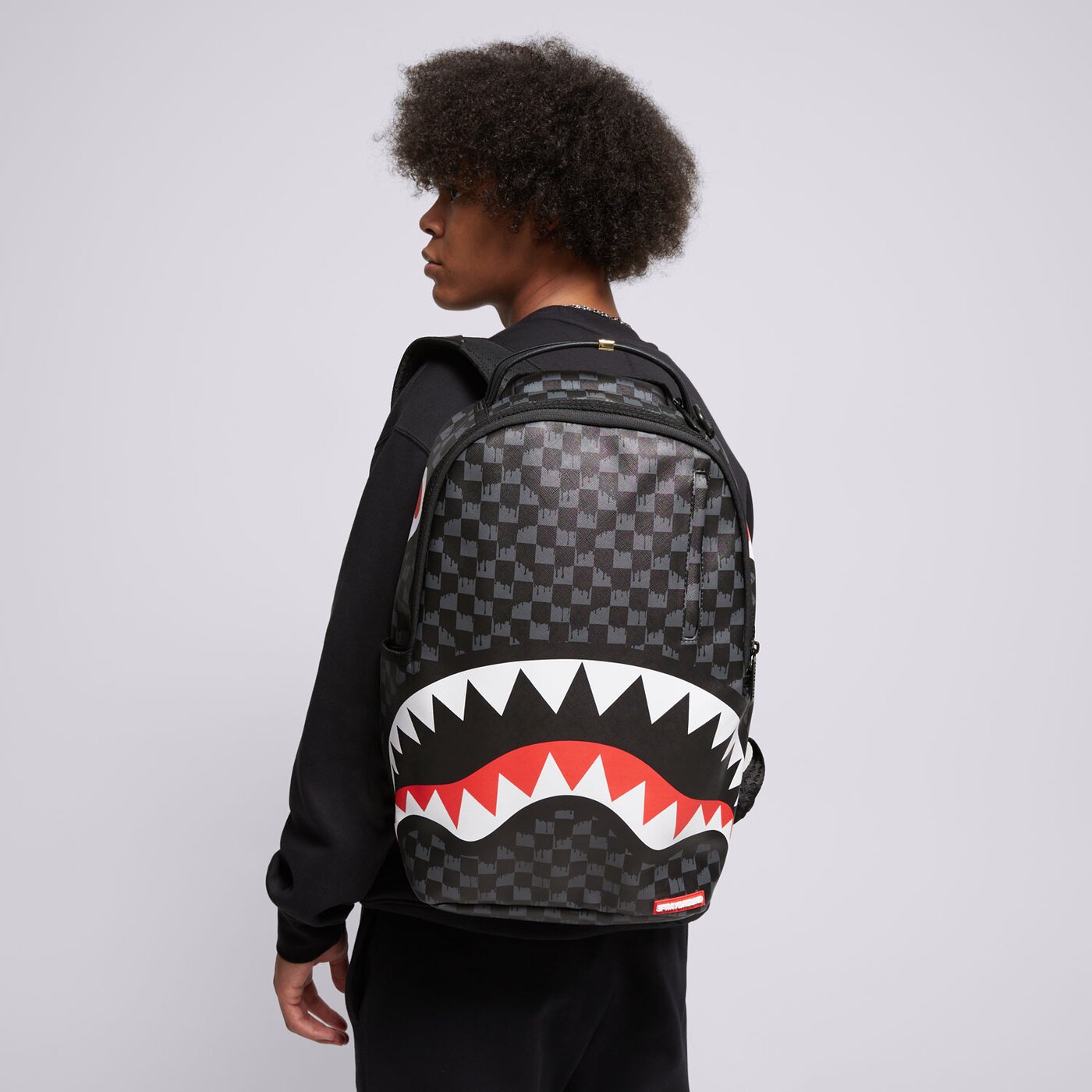 Детска раница SPRAYGROUND РАНИЦА DRIP CHECK SHARK 910b6020nsz цвят черен