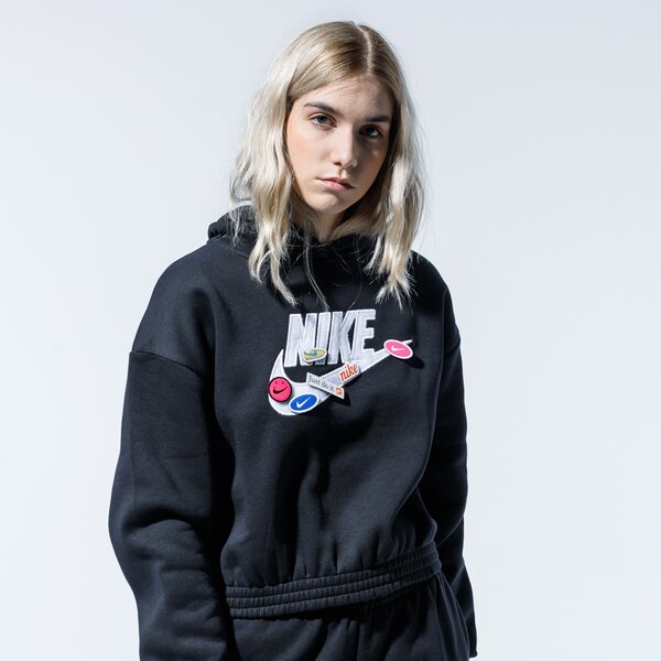 Дамски суичър NIKE СУИТЧЪР С КАЧУЛКА W NSW ICN CLSH FLC HOODIE BB cj2034-010 цвят черен