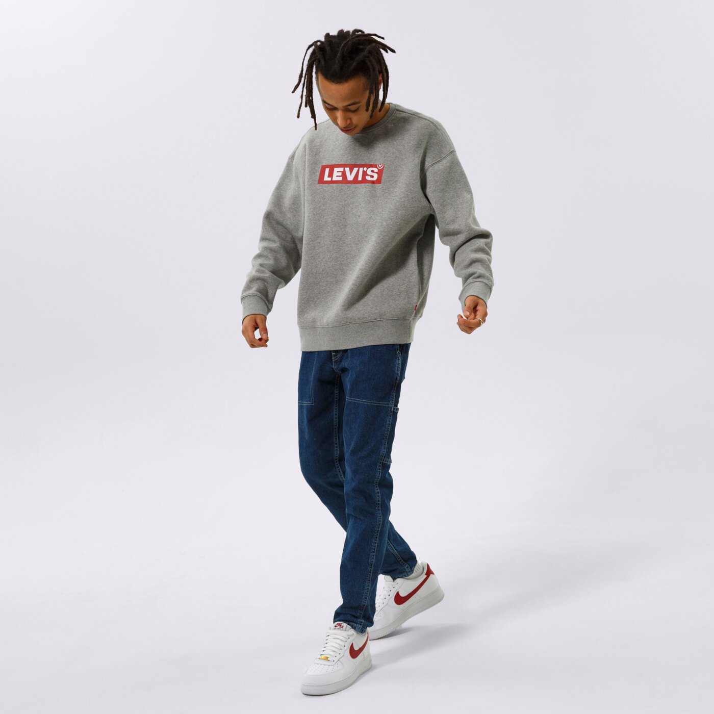 Мъжки суичър LEVI'S СУИТЧЪР T3 RELAXED GRAPHIC CREW 39134-0030 цвят сив