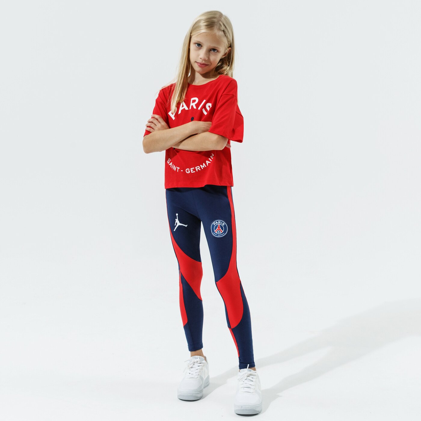 Детска тениска JORDAN ТЕНИСКА PSG BOXY TEE GIRL 4ja590-u10 цвят червен