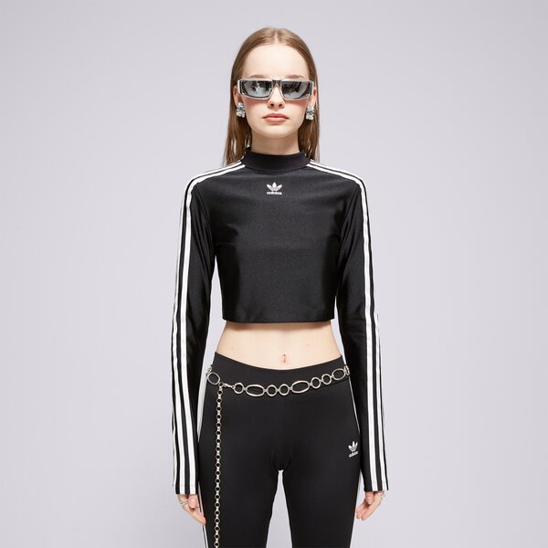 Дамска тениска ADIDAS ТОП 3 S CROPPED LS iu2428 цвят черен