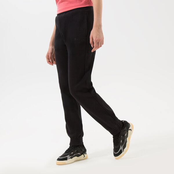 Дамски панталони CHAMPION ПАНТАЛОНИ ELASTIC CUFF PANTS 115681kk001 цвят черен