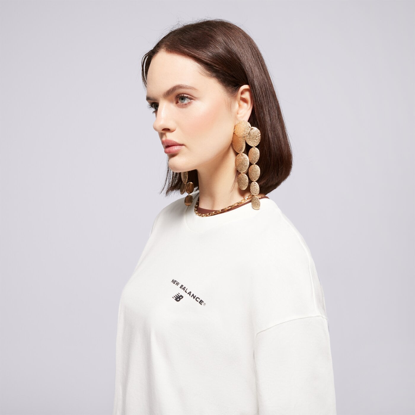 Дамска тениска NEW BALANCE ТЕНИСКА REIMAGINED OVERSIZED wt51529sst цвят кремав