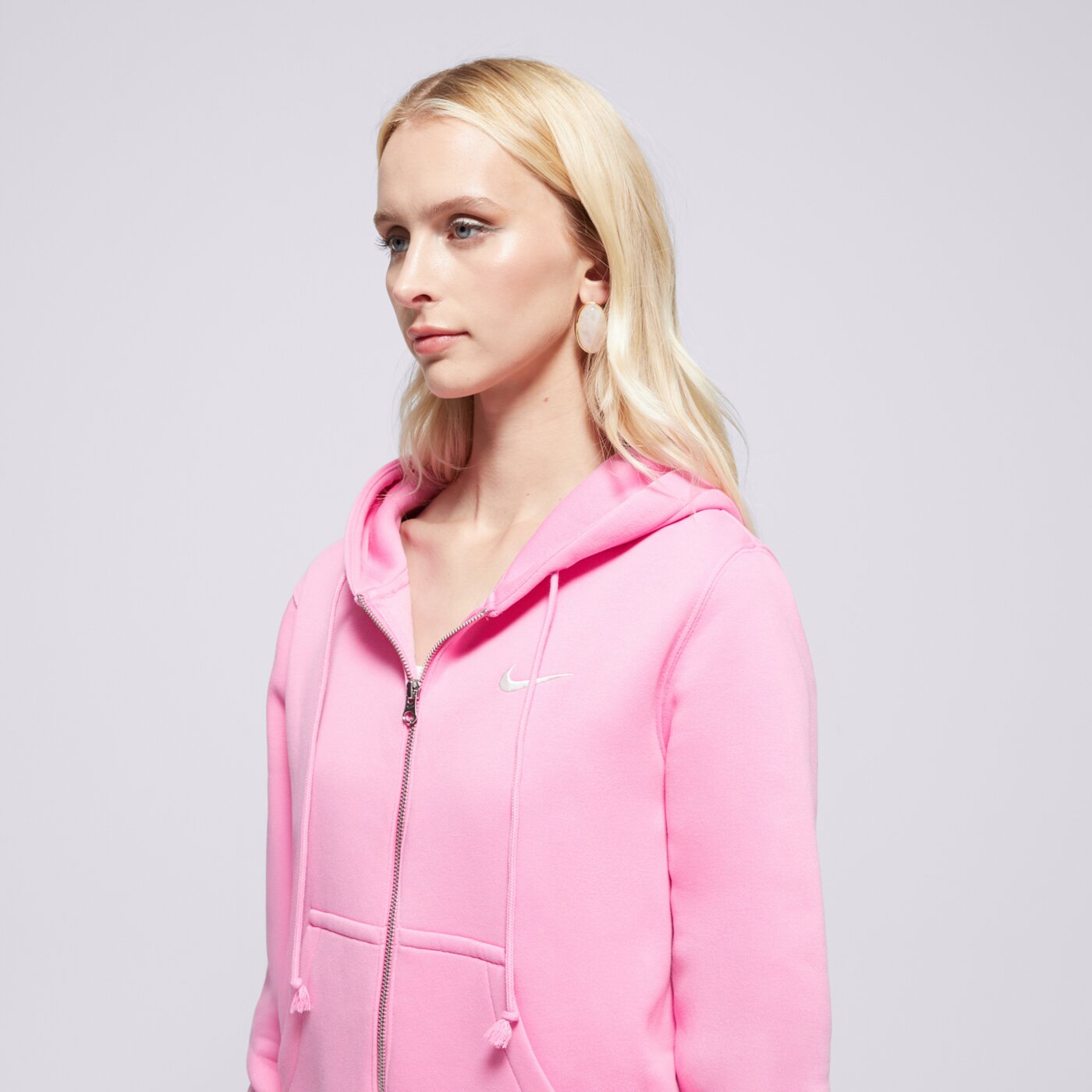 Дамски суичър NIKE СУИТЧЪР СЪС ЗАКОПЧАВАНЕ С КАЧУЛКА W NSW PHNX FLC STD FZ hj0995-675 цвят розов