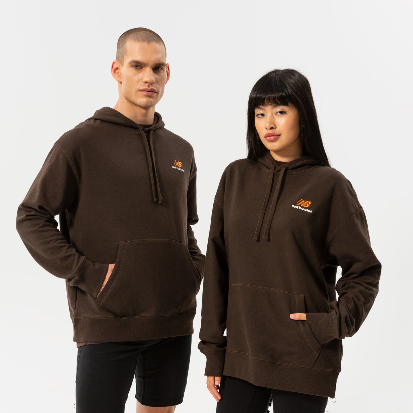 Мъжки суичър NEW BALANCE СУИТЧЪР С КАЧУЛКА NB ESSENTIALS UNI-SSENTIALS PO ut21500rhe цвят кафяв