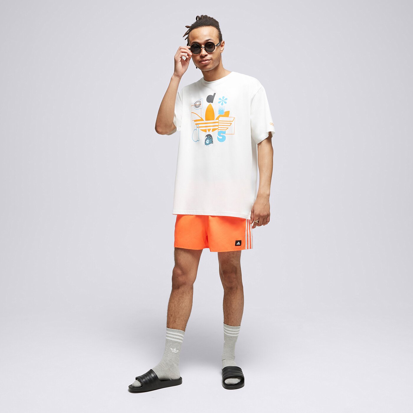 Мъжки къси панталони ADIDAS ШОРТИ 3S CLX SH VSL ht4371 цвят оранжев