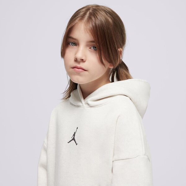 Детски суичър JORDAN СУИТЧЪР С КАЧУЛКА ICON PLAY PO HOODIE GIRL G 45c695-w6n цвят бежов