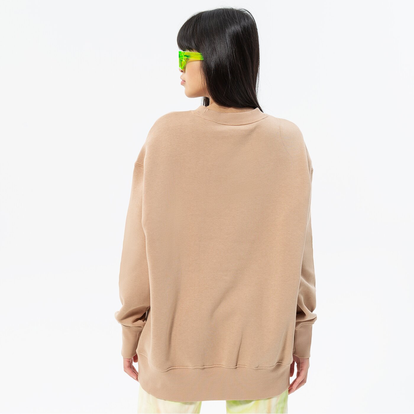 Дамски суичър NIKE СУИТЧЪР W NSW STYLE FLC CREW OS dq5733-200 цвят бежов