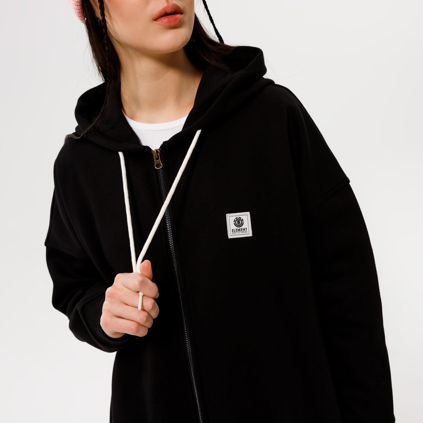 Дамски суичър ELEMENT СУИТЧЪР С КАЧУЛКА LYNGDALL FULL ZIP z3flc23732 цвят черен