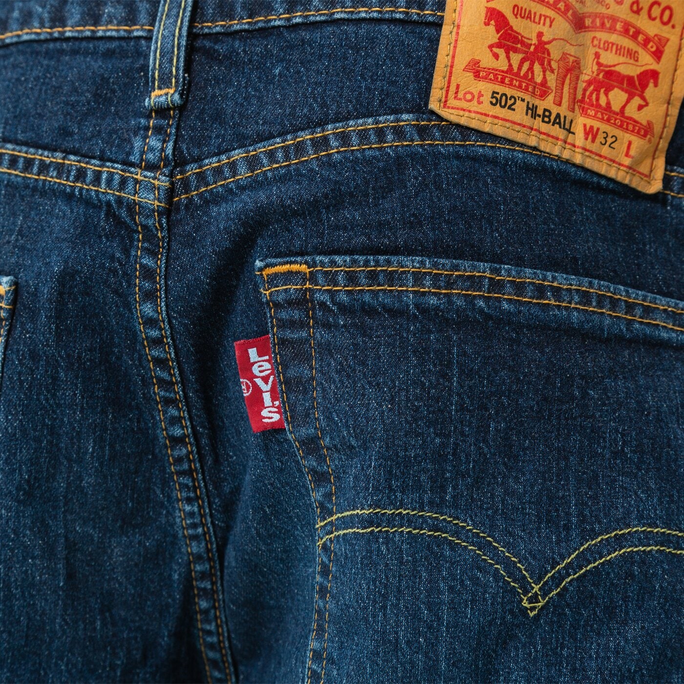 Мъжки панталони LEVI'S ПАНТАЛОНИ 502 TAPER HI BALL 57783-0102 цвят син