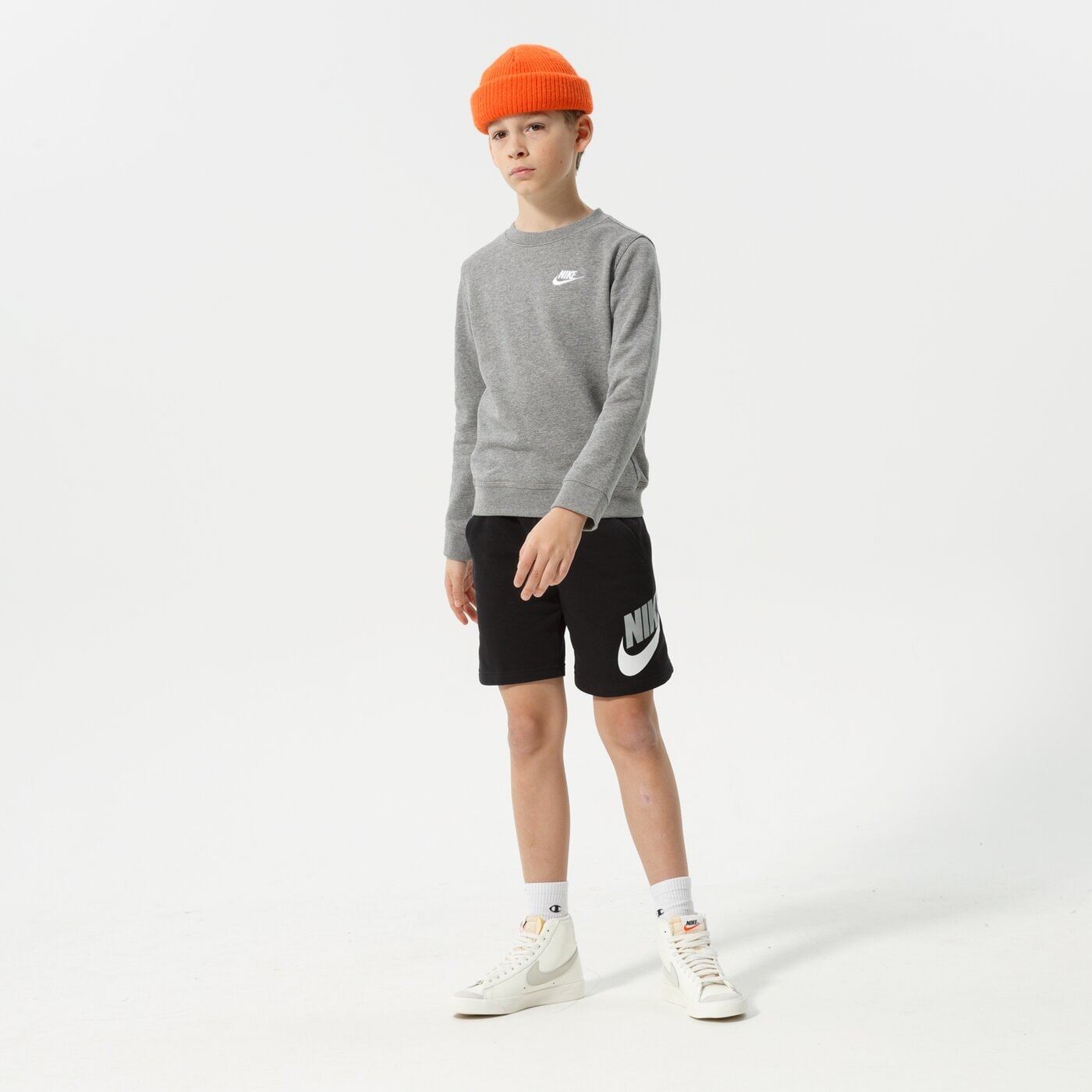 Детски суичър NIKE СУИТЧЪР SPORTSWEAR BOY da0861-091 цвят сив