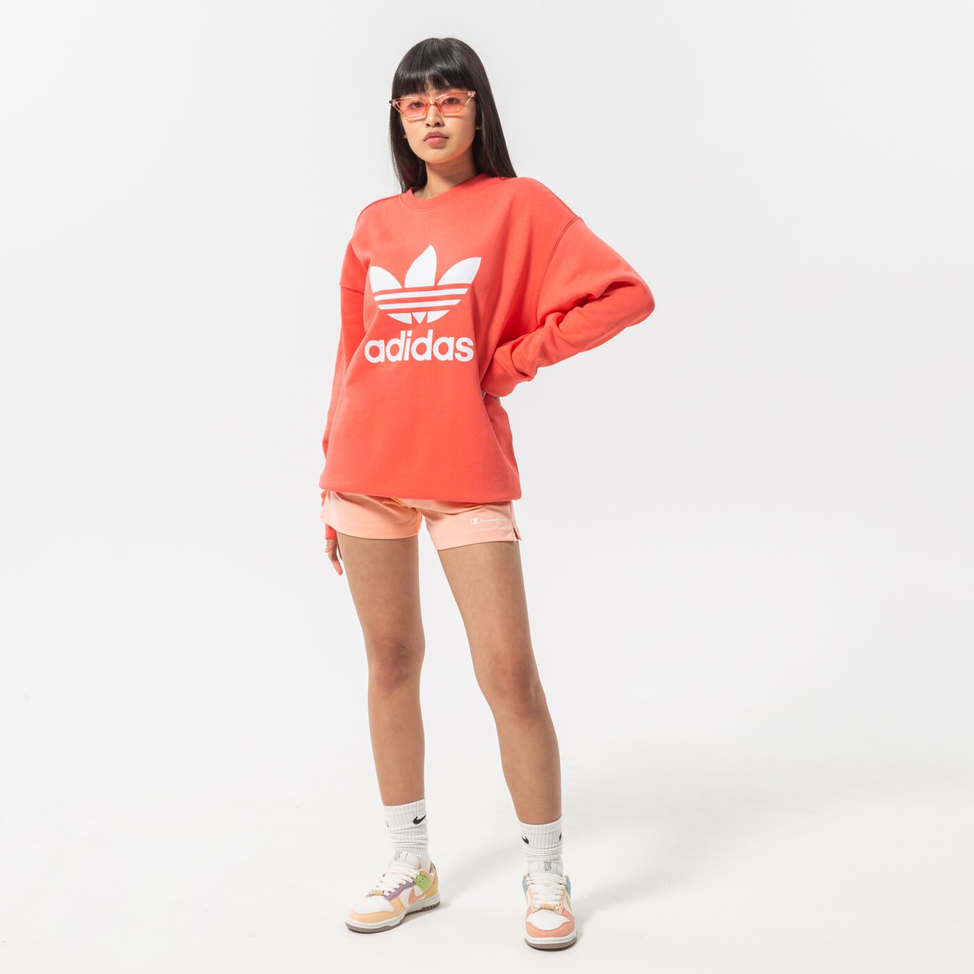 Дамски суичър ADIDAS СУИТЧЪР TRF CREW SWEAT he9537 цвят оранжев