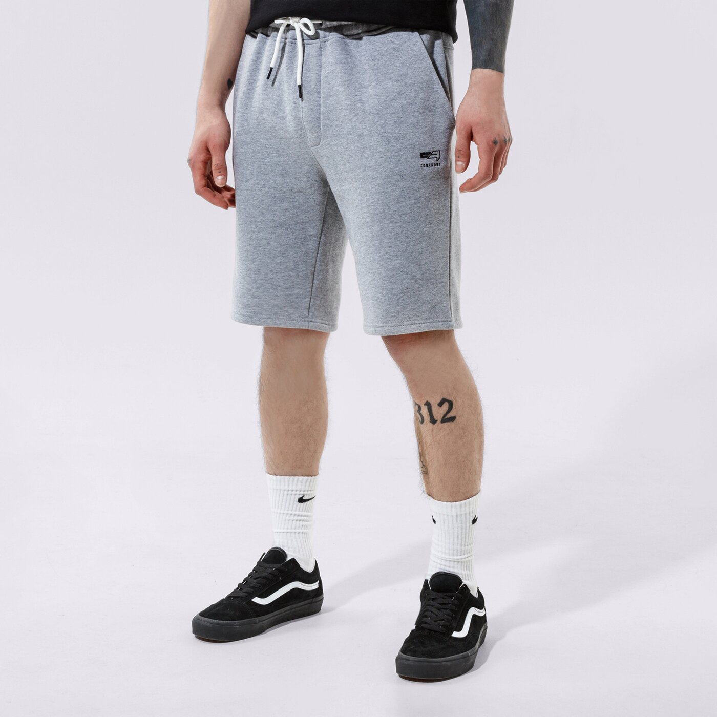 Мъжки къси панталони CONFRONT ШОРТИ BASIC SHORTS GRY cf121szm15002 цвят сив