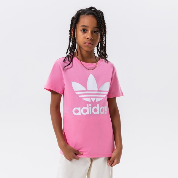 Детска тениска ADIDAS ТЕНИСКА TREFOIL TEE GIRL hk0259 цвят розов