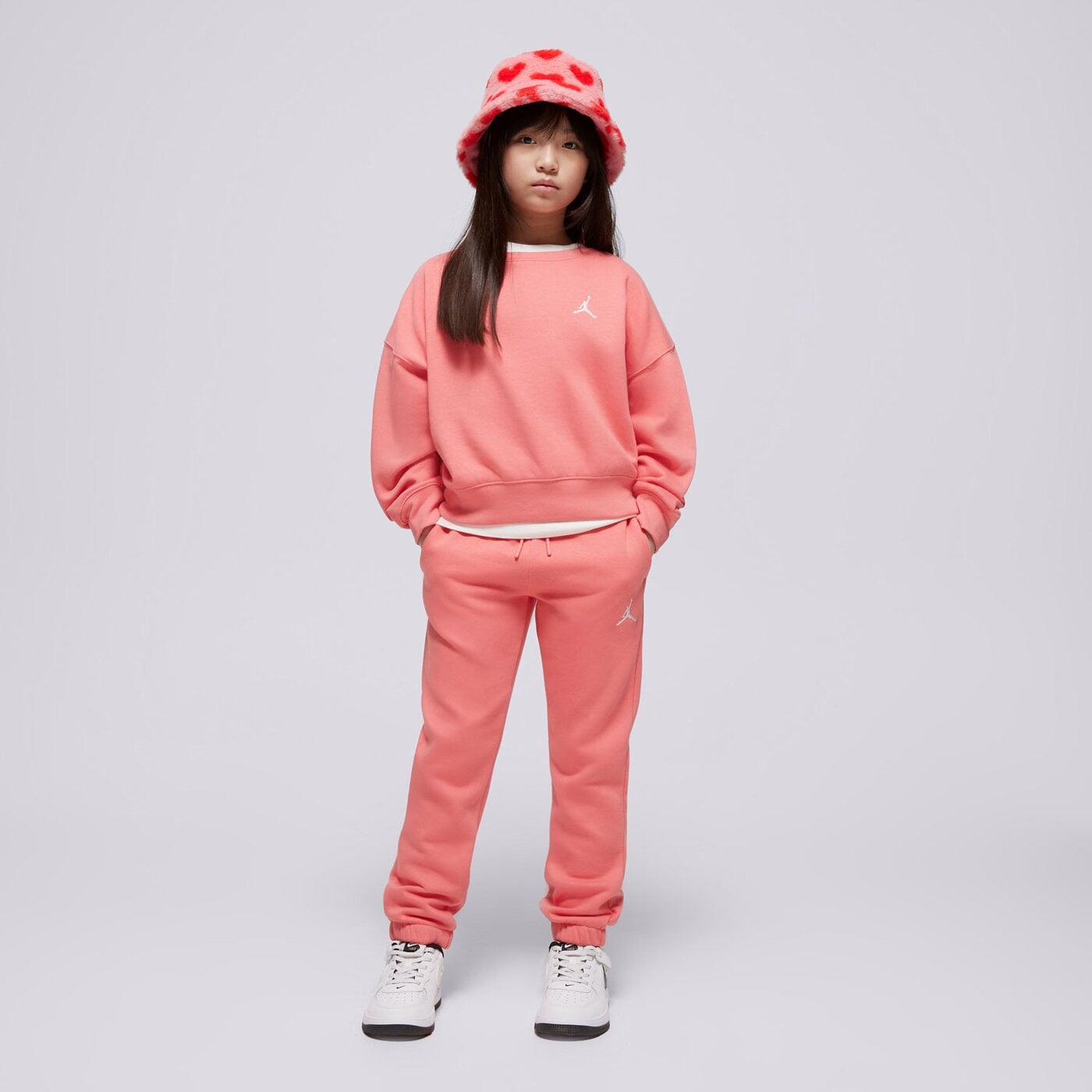 Детски панталони JORDAN ПАНТАЛОНИ JDG BROOKLYN ESSENTIALS PANT GIRL 4bd295-a0y цвят розов