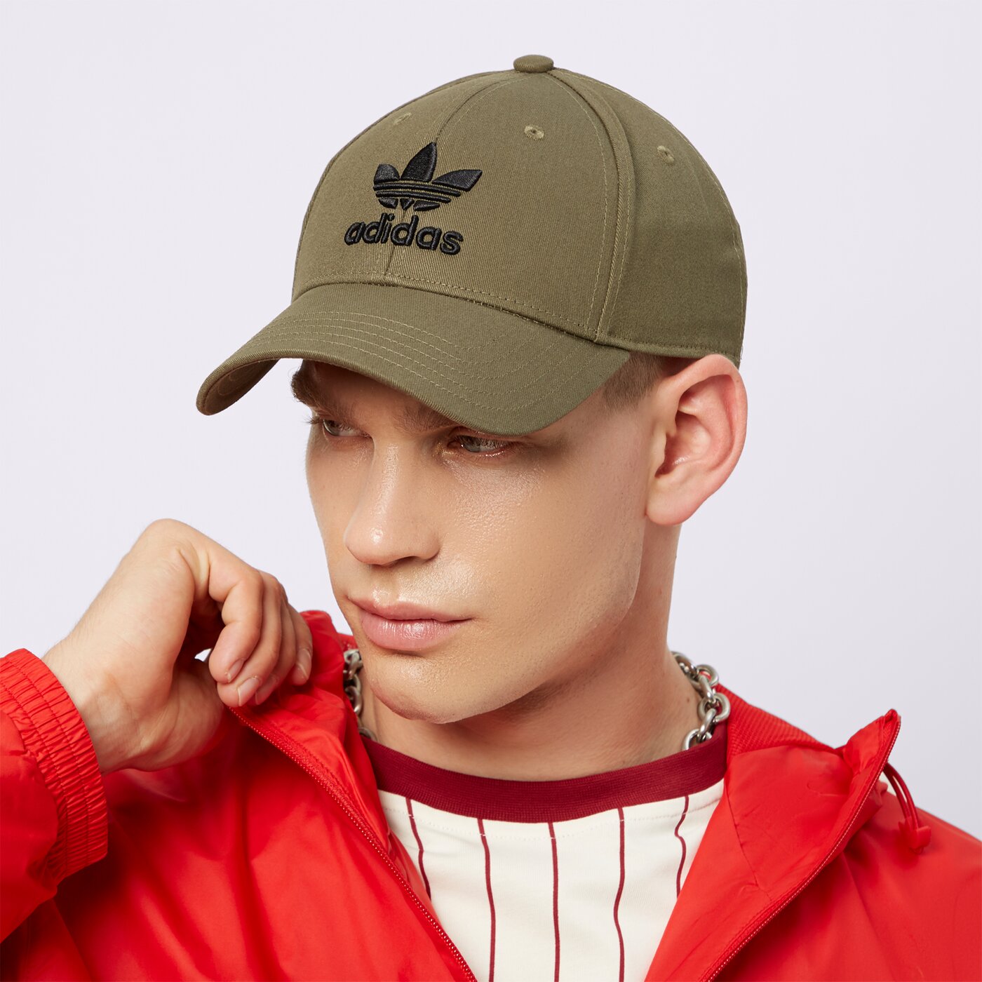 Дамска шапка с козирка ADIDAS ШАПКА BASEB CLASS TRE il4847 цвят зелен