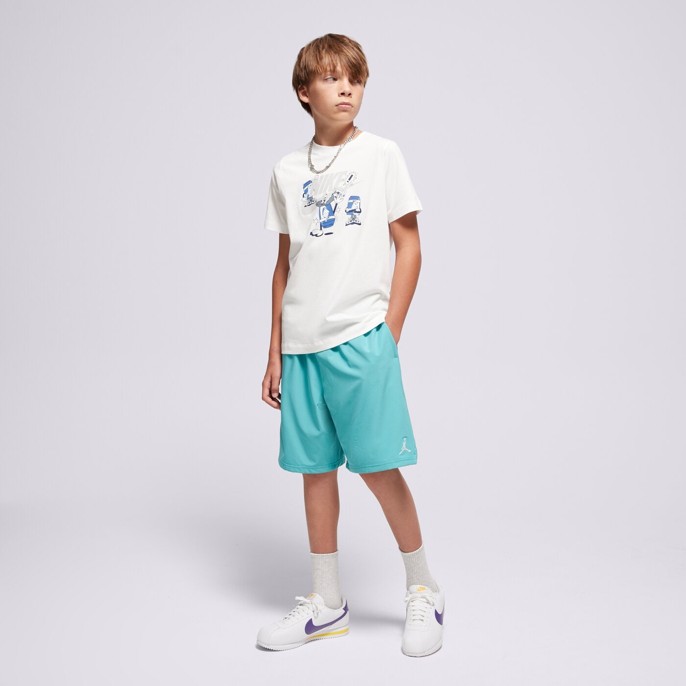 Детска тениска NIKE ТЕНИСКА K NSW TEE BOXY BREAK DANCE BOY hv5214-100 цвят бял