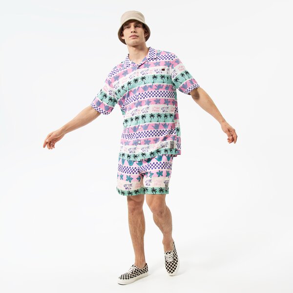 Мъжки къси панталони VANS ШОРТИ CALIFORNIA STRIPE VOLLEY SHORTS vn0007rupnk1 цвят розов