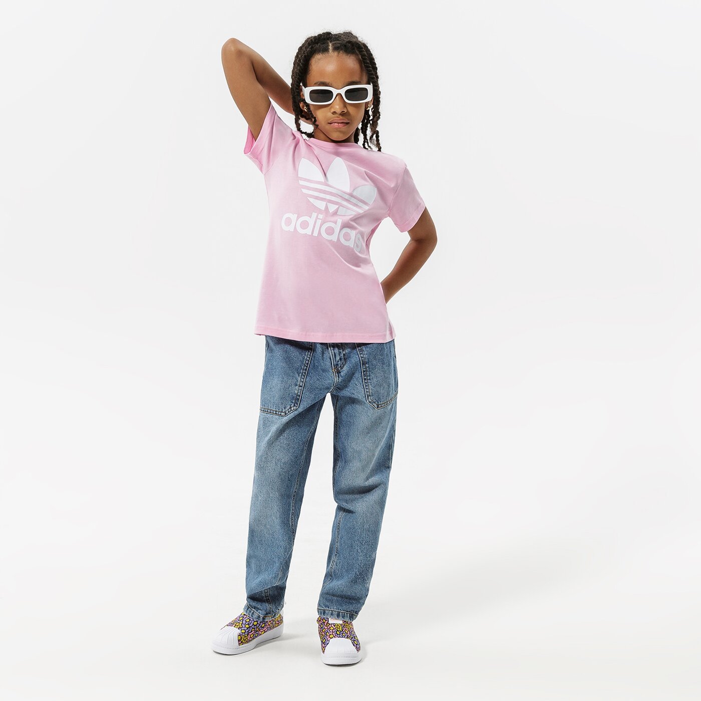 Детска тениска ADIDAS ТЕНИСКА TREFOIL GIRL hc9585 цвят розов