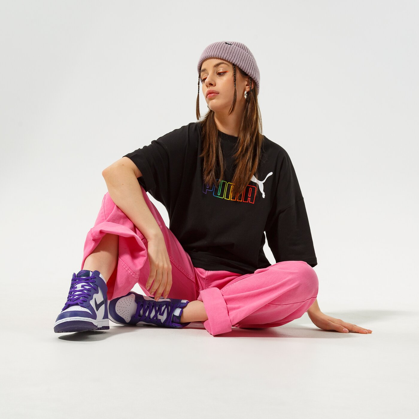 Дамска тениска PUMA ТЕНИСКА ESS+ RAINBOW TEE 848428 01 цвят черен