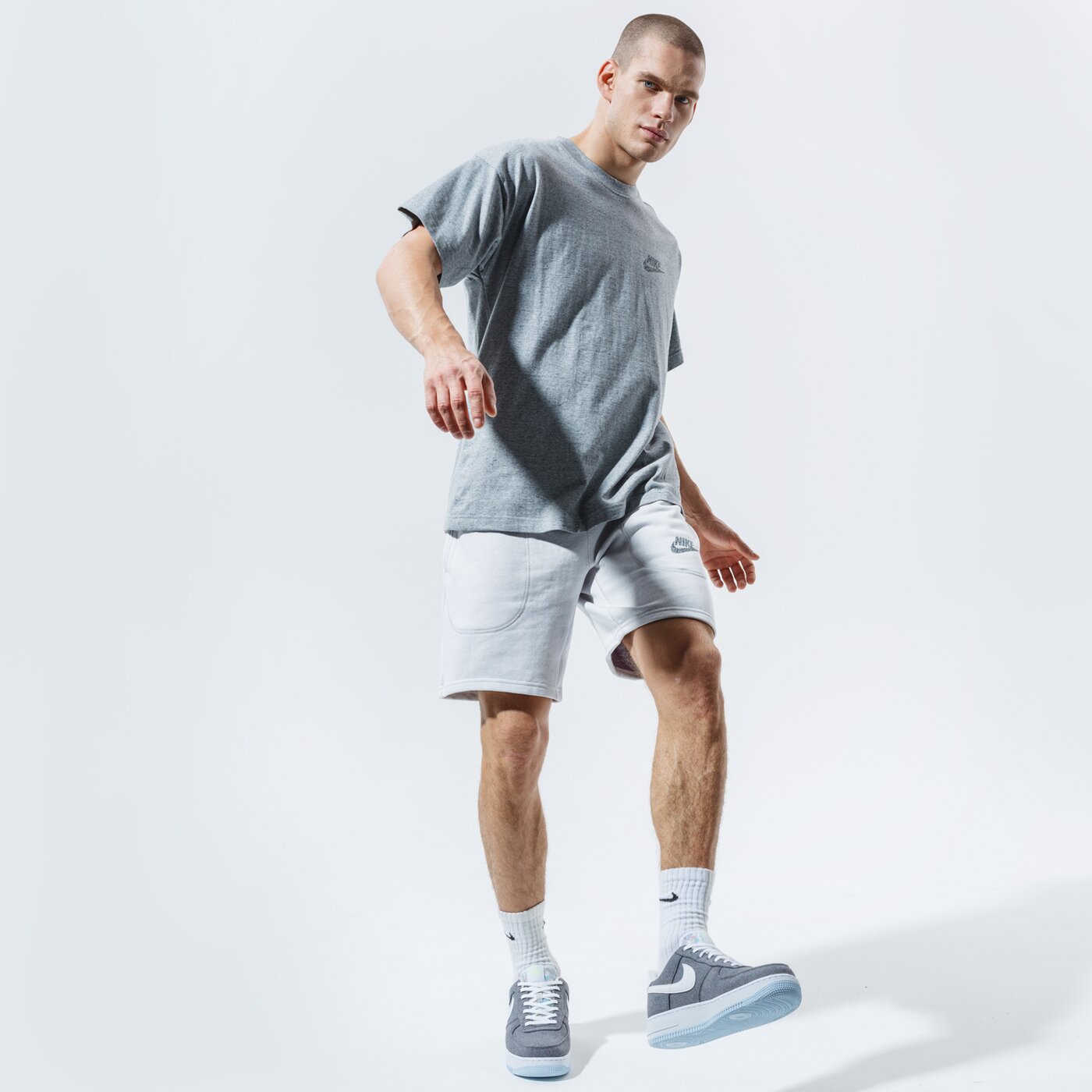 Мъжки къси панталони NIKE ШОРТИ M NSW SHORT FT cu4511-910 цвят сив