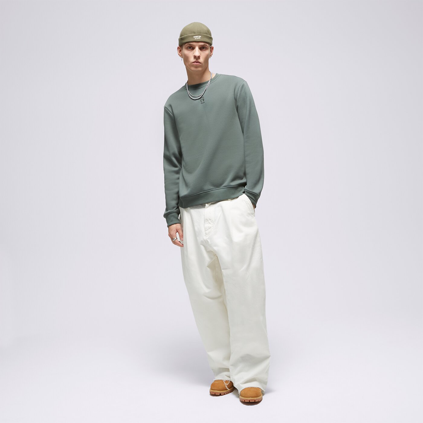 Мъжки суичър CONFRONT СУИТЧЪР ESSENTIAL CREW GREEN cf323blm11001 цвят зелен