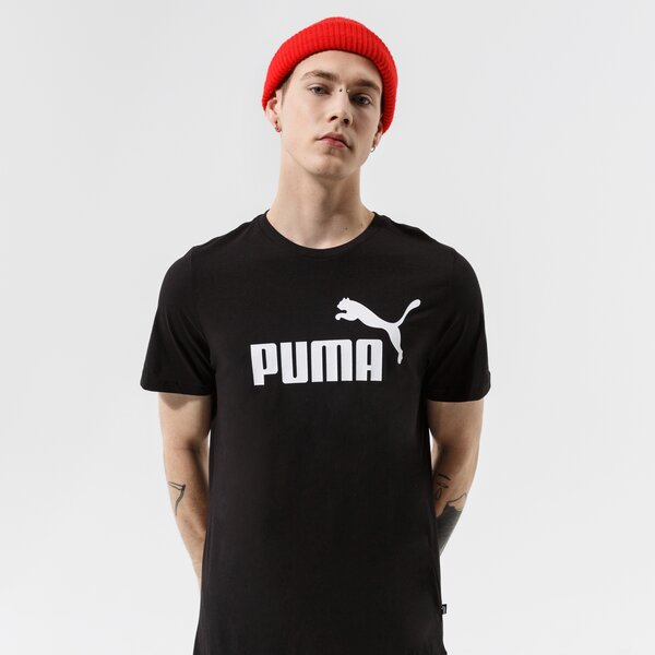 Мъжка тениска PUMA ТЕНИСКА ESS LOGO TEE - PUMA BLACK 58666601 цвят черен