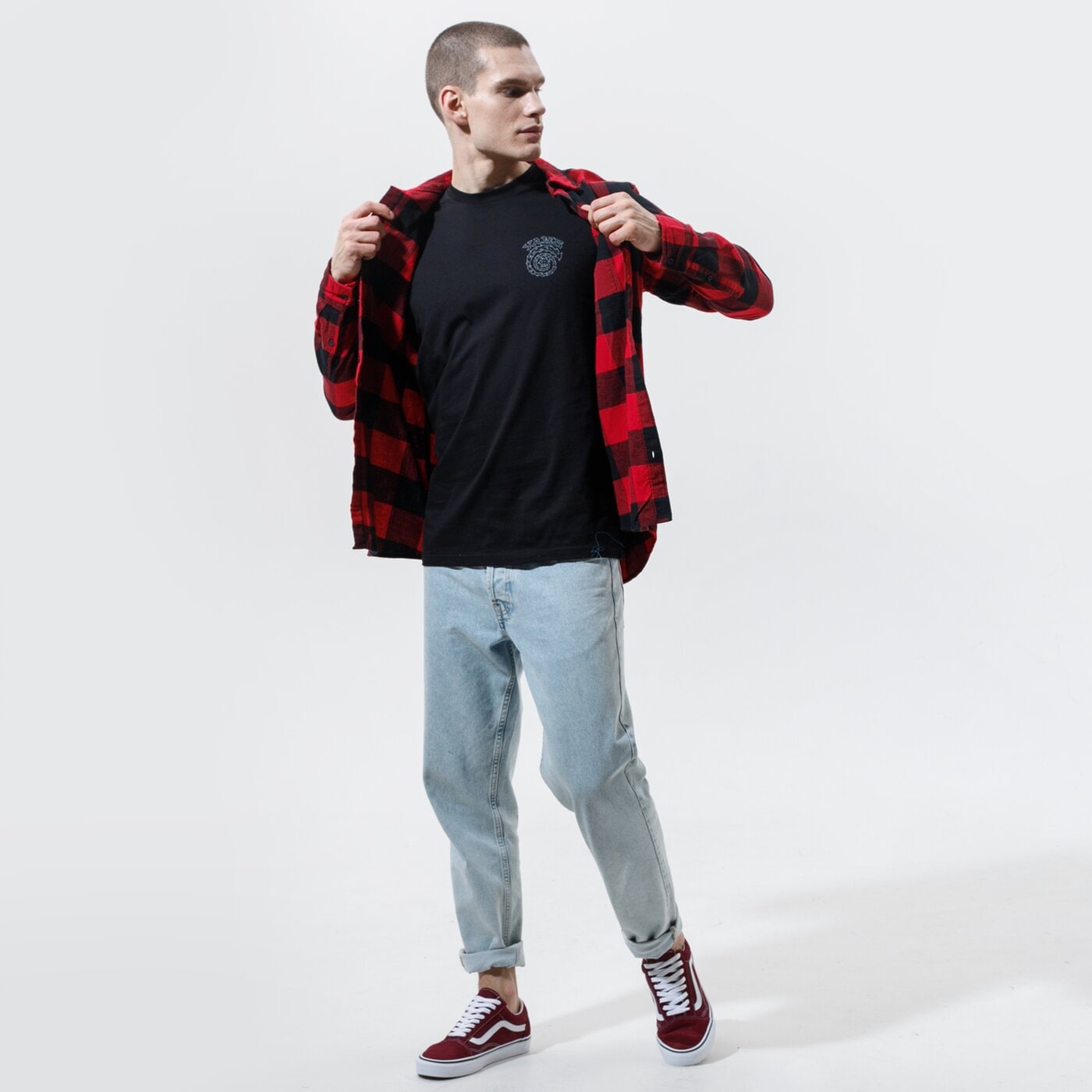 Мъжка тениска VANS ТЕНИСКА MN EL SOLE SS BLACK vn0a54cqblk1 цвят черен