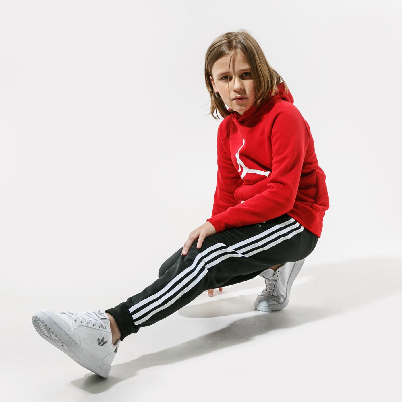 Детски суичър JORDAN СУИТЧЪР С КАЧУЛКА JDB JUMPMAN LOGO BOY 956326-r78 цвят червен