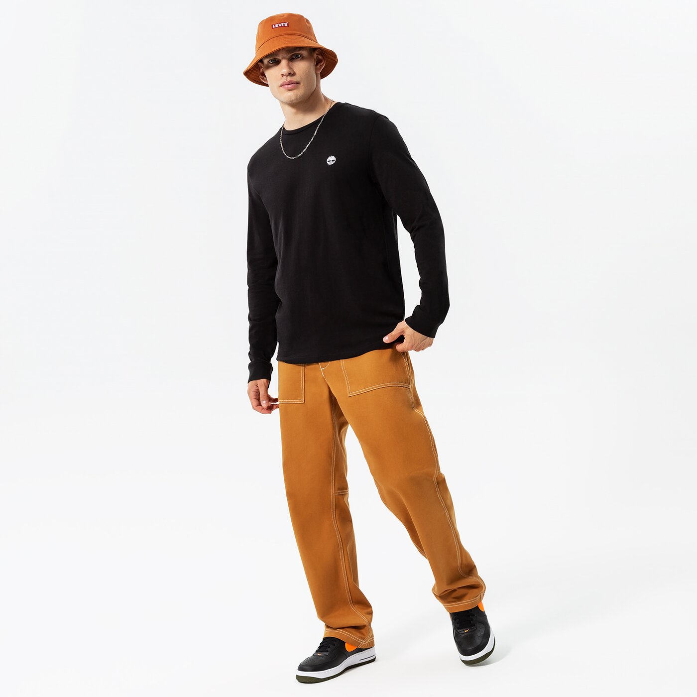 Мъжка тениска TIMBERLAND ТЕНИСКА LS CHEST LOGO T BLACK TFO tb0a2fqd0011 цвят черен