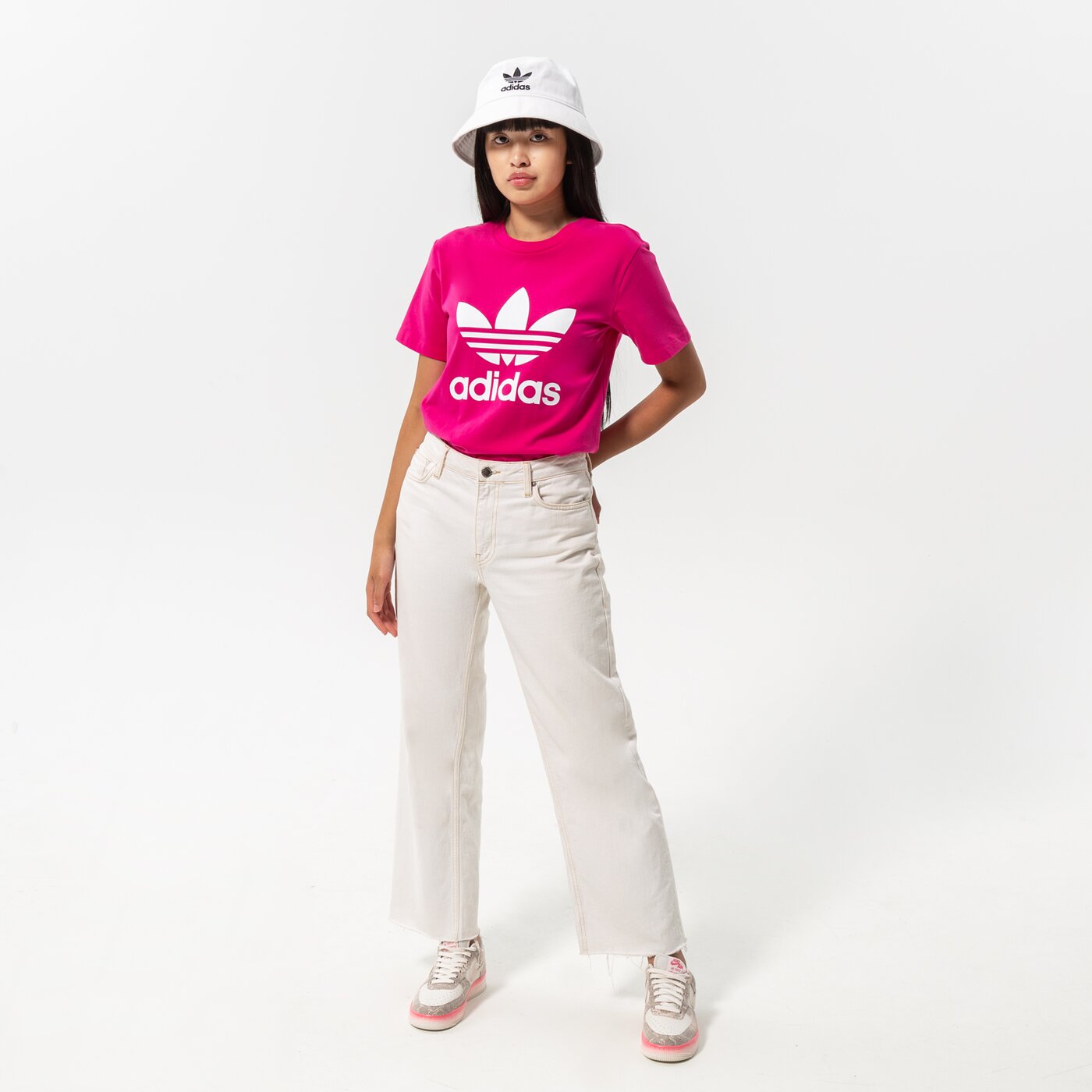 Дамска тениска ADIDAS ТЕНИСКА TREFOIL TEE hg3785 цвят розов