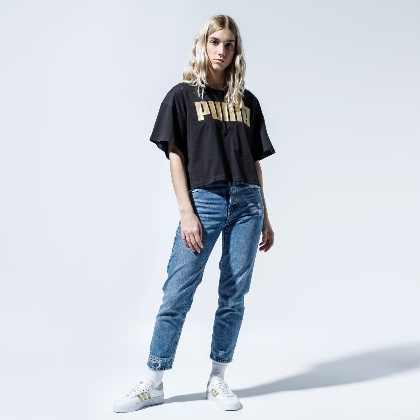 Дамска тениска PUMA ТЕНИСКА REBEL FASHION TEE 58130851 цвят черен