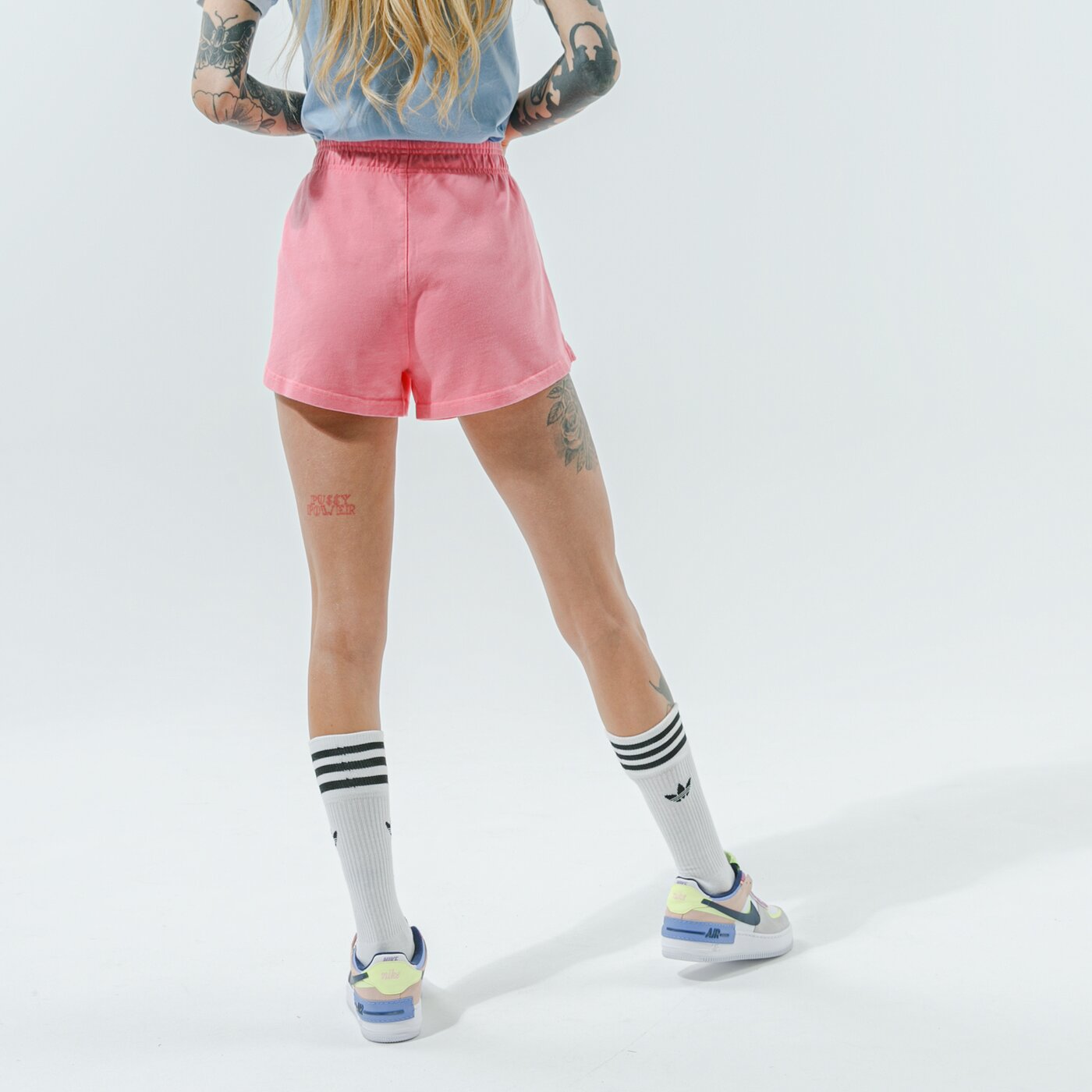 Дамски къси панталони NIKE ШОРТИ W NSW WASH SHORT HR cz9856-675 цвят розов