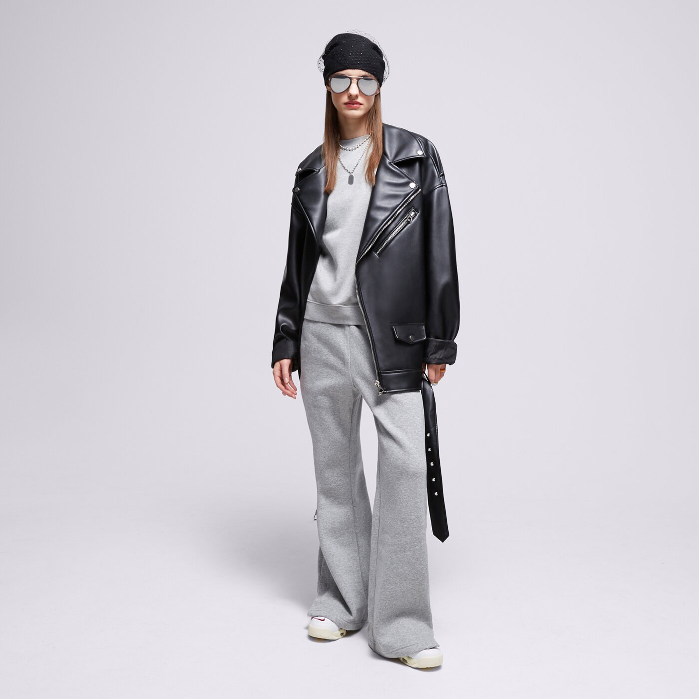 Дамски панталони NIKE ПАНТАЛОНИ W NSW PHNX FLC HR PANT WIDE dq5615-063 цвят сив