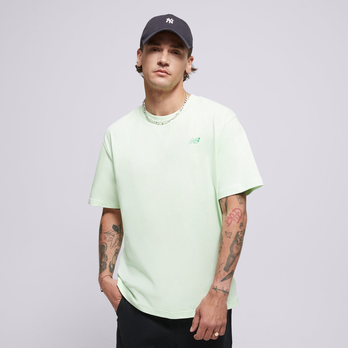 Мъжка тениска NEW BALANCE ТЕНИСКА ATHLETICS COTTON ТЕНИСКА mt41533mew цвят зелен